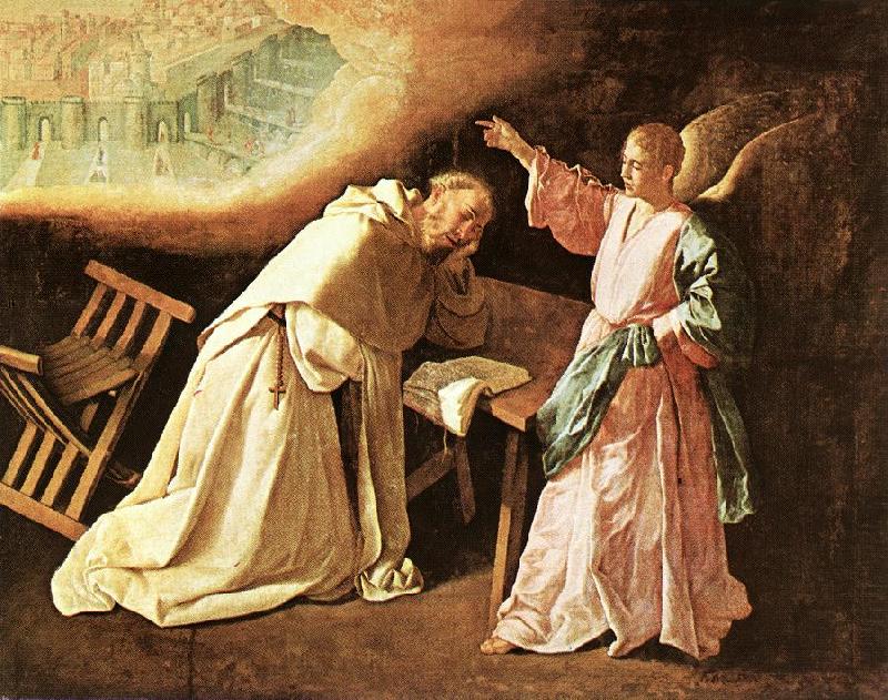 ZURBARAN  Francisco de The Vision of St Peter of Nolasco France oil painting art